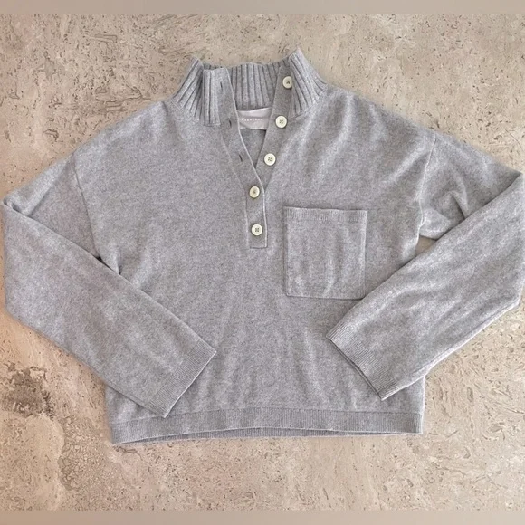 Everlane Sweaters Everlane Recashmere Button Mockneck Poshmark